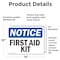 Signmission First Aid Kit, 14 in W x Rectangle, Vinyl Decal OS-2PACK-NS-D-1014-L-12746 - alternate 3